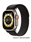 Apple Watch Ultra leasen, neues Design im Titangehäuse 49mm, Trail Loop Schwarz/Grau